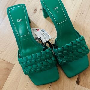 Zara green heels